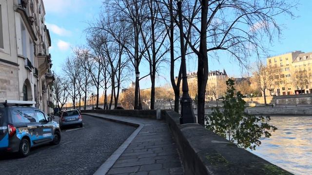 Paris city walks Île Saint-Louis Paris, France 4K смотреть онлайн