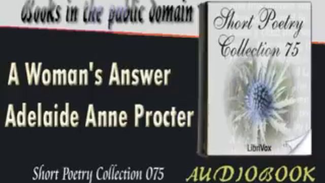 A Woman's Answer Adelaide Anne Procter Audiobook смотреть онлайн