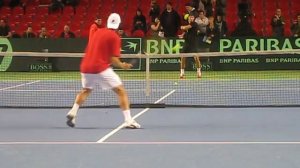 Rough volley training for David Ferrer, trained by Rafa Nadal ^^ .AVI