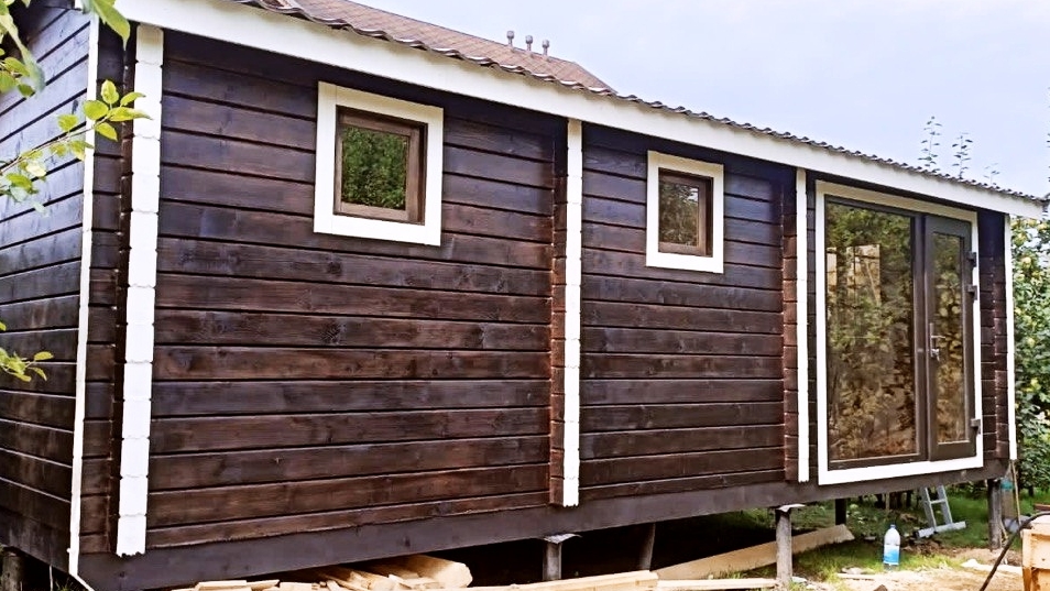 Баня с панорамной входной группой смотреть онлайн