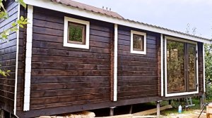 Баня с панорамной входной группой