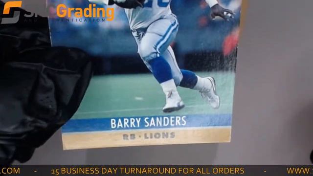 SNC Grading: 1990 Pro Set Barry Sanders #1 1989 Rookie of the Year Card Review (1616087911785)