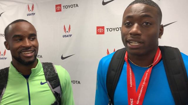 Daniel Roberts & Grant Holloway after going 1-2 at 2019 USAs смотреть онлайн