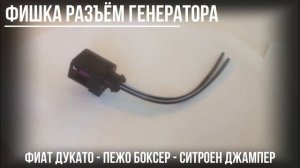Фишка генератора Фиат Дукато Пежо Боксер Ситроен Джампер - Близнецы.ком