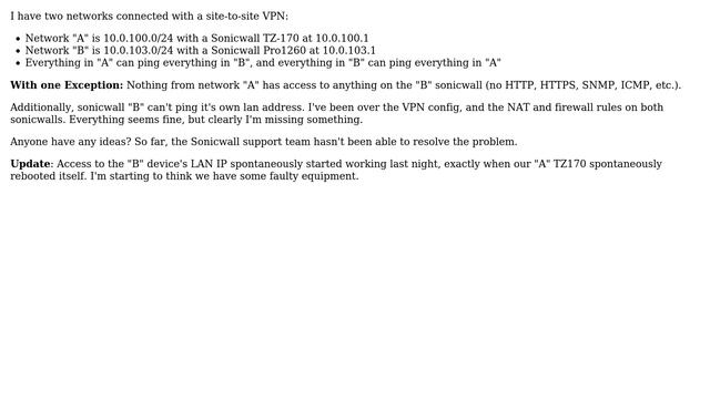 DevOps & SysAdmins: Odd Site-to-site VPN connectivity issue (2 Solutions!!)