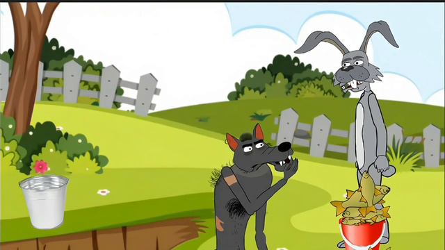 Анекдот. Волк заяца учит ловить рыбу. смотреть онлайн