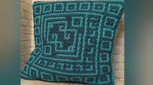 Попетельный МК мозаичное вязание - наволочка на подушку часть 1 (архив 2021 г.)