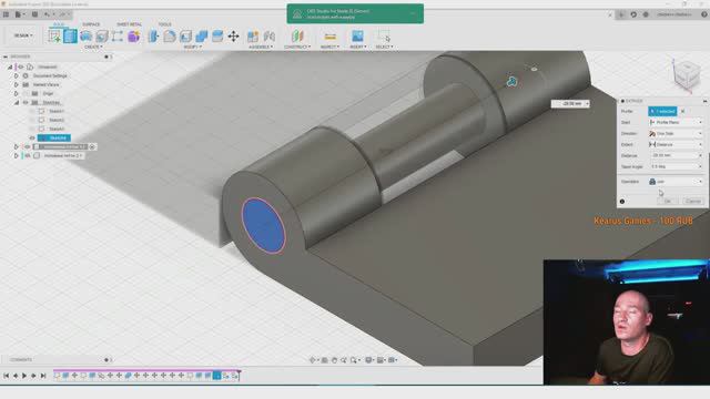 Моделим во Fusion 360 (перезалив стрима)