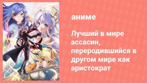 Лучший в мире ассасин, переродившийся в другом мире как аристократ 9 серия (аниме-сериал, 2021)