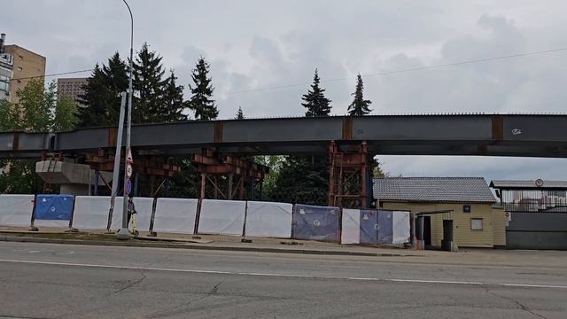 Строительство развязки на пересечении МСД с Открытым шоссе (май 2024)