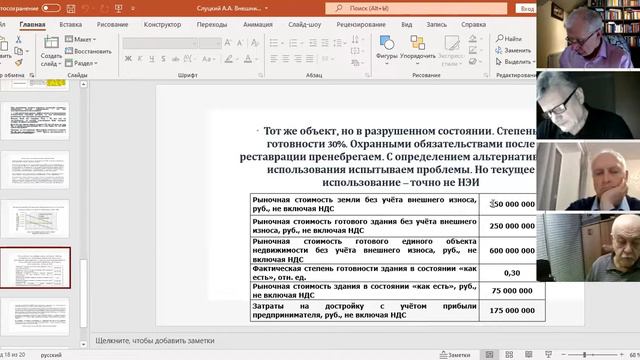 Внешний износ в оценке ЕОН в контексте анализа Лонгхофера — доклад А.А. Слуцкого 2021-11-24.