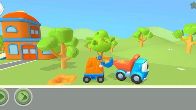 Развивающая игра для детей, по мультфильму Грузовичок Лëва и машинки. Собираем экскаватор Капу.