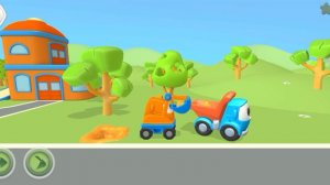 Развивающая игра для детей, по мультфильму Грузовичок Лëва и машинки. Собираем экскаватор Капу.