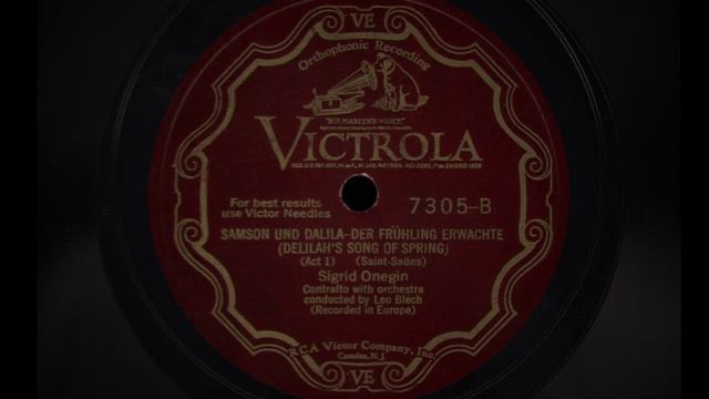 (Samson und Dalila) Contralto Sigrid ONEGIN: Die Sonne, sie lachte (1929) смотреть онлайн