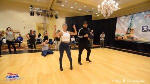 Ex Fausto & Kat Dominican Bachata Footwork Demo @ New Jersey Bachata Festival 2018