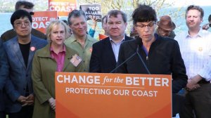 Andrea Reimer at BC NDP Protect Our Coast Rally