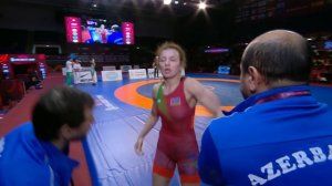 BRONZE WW - 57 kg: A. KOLESNIK (AZE) v. M. HRISTOVA (BUL)