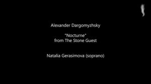 Александр Даргомыжский. Фрагмент авторской версии оперы "Каменный гость" - "ноктюрн" (2-я картина)