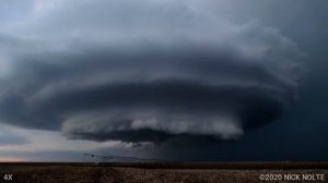 Satanta, Kansas supercell at sunset May 21, 2020 4x Time Lapse