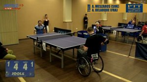 Para Table tennis Open 2013 Eger A. Meszaros SVK vs. A. Delarque FRA wheelchair team match