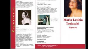 "Suspiranno" - Soprano Maria Letizia Tedeschi - Registrazione live, Eboli 2008