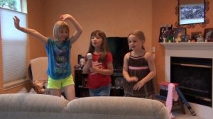 Girls singing a song from VBS