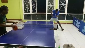 Mark Phillips in Table tennis training