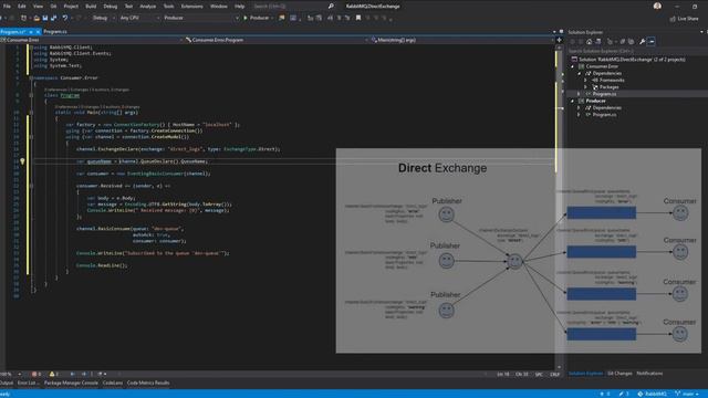 Брокер сообщений RabbitMQ   Tutorial для начинающих   Урок 5   Direct Exchange   .Net C#