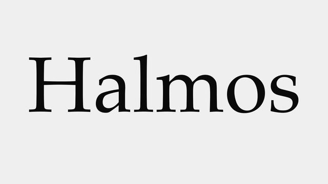 How to Pronounce Halmos смотреть онлайн