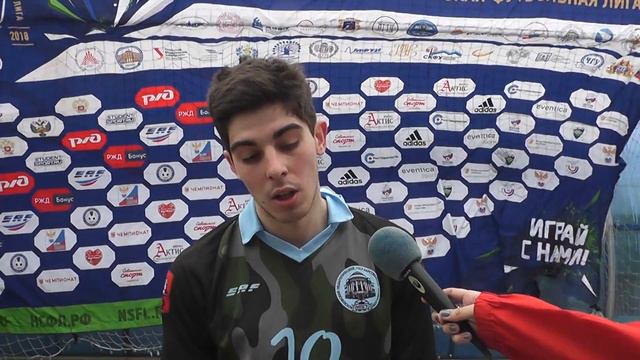 Полузащитник МПГУ Андрей Беломытцев после матча МПГУ - ДВФУ (2:1) смотреть онлайн