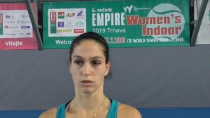 EMPIRE Women's Indoor 2019: Interview with the singles winner Isabella SHINIKOVA (BUL)