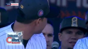 Anthony Rizzo gives emotional thank you to David Ross