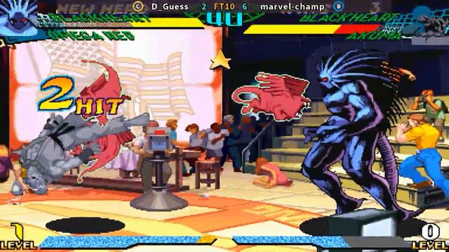 Marvel Super Heroes Vs. Street Fighter - D_Guess vs marvel-champ FT10 смотреть онлайн