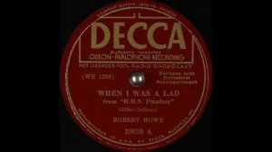 Robert Howe - When I Was a Lad (1943)