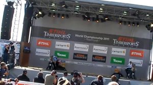 Stihl Timbersports 2011 Roermond  Komarek - Hewitt  Standing Block Chop