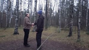 Начало падения или перенос веса в одну ногу в Русском Стиле рукопашного боя.