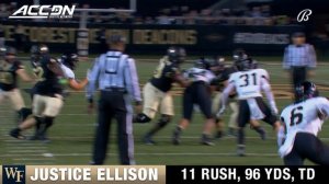 Wake Forest RB Justice Ellison Runs All Over Army