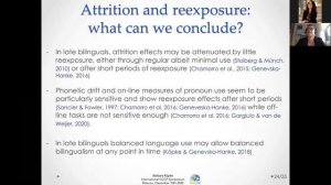 talk 1: «From cross-linguistic transfer to attrition. The whys and the whens» Barbara Köpke