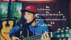 I will be here | Song cover with guitar chords and lyrics