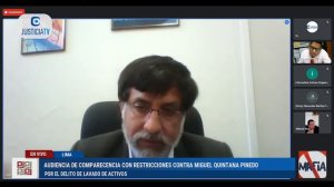 29 set 2021 Audiencia contra Miguel Quintana Pinedo por el delito de lavado de activos