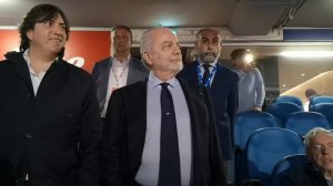 AURELIO DE LAURENTIIS COMMOSSO ALLA FESTA SCUDETTO