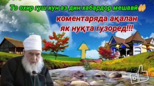 ДОМУЛЛО ХИКМАТУЛЛО ПРЕЗИДЕНТРО ЧИ ГУФТ_ СРОЧНО БА ХАМА ЗАРУР АСТ!