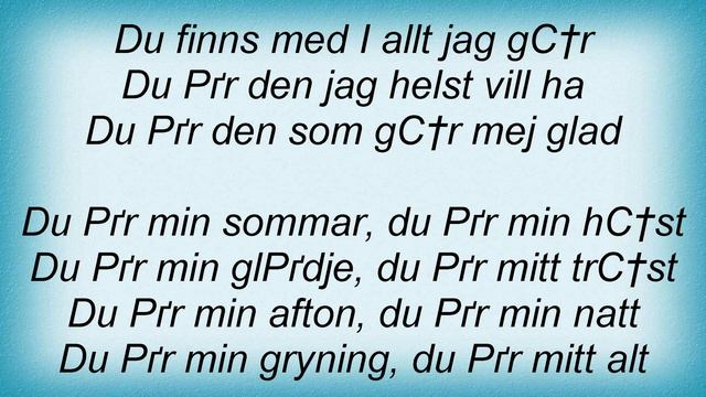 BjГ¶rn Afzelius - Du Lyrics_1