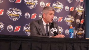 Todd McLellan press conference NHL Global Series EDM vs NJD 2-5