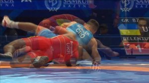 1/8 GR - 87 kg: Z. BELENIUK (UKR) v. I. HUKLEK (CRO)