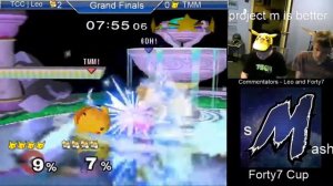 SSBM - TCC|Leo (Marth, Fox) vs The Music Man (Pikachu) - Forty7 Cup Grand Finals