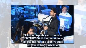 Sanremo 2018, Favino sorprende ancora e suona il sax