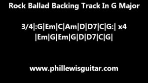 Ballad Backing Track In G Major