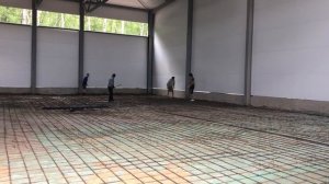 Вязка арматурного каркаса плиты промышленных полов