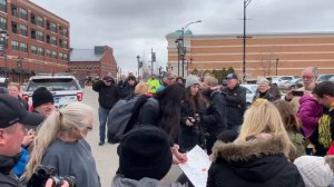 Megan Gustafson interacts with fans